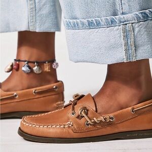Sperry 2-eye boat shoes, nutmeg, NWT, sz. 8